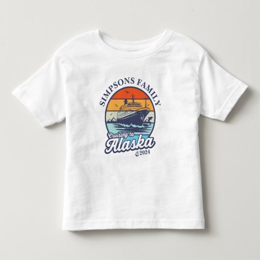 Varen naar Alaska Custom Family Matching Group Kinder Shirts (Voorkant)
