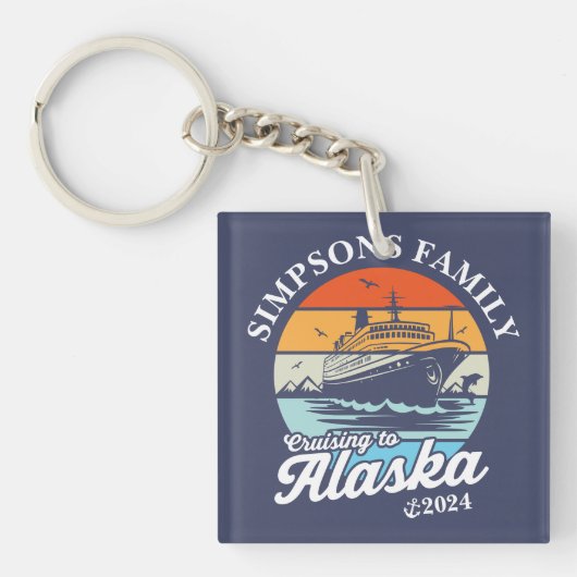 Varen naar Alaska Custom Family Matching Group Sleutelhanger (Voorkant)
