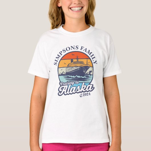 Varen naar Alaska Custom Family Matching Group T-shirt (Voorkant)