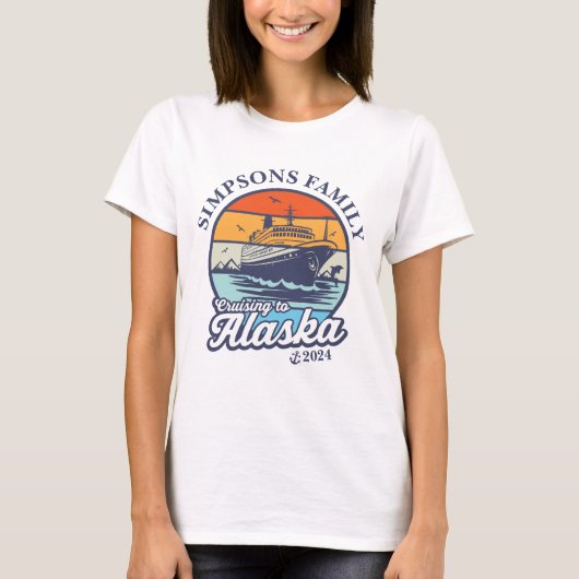 Varen naar Alaska Custom Family Matching Group T-shirt (Voorkant)