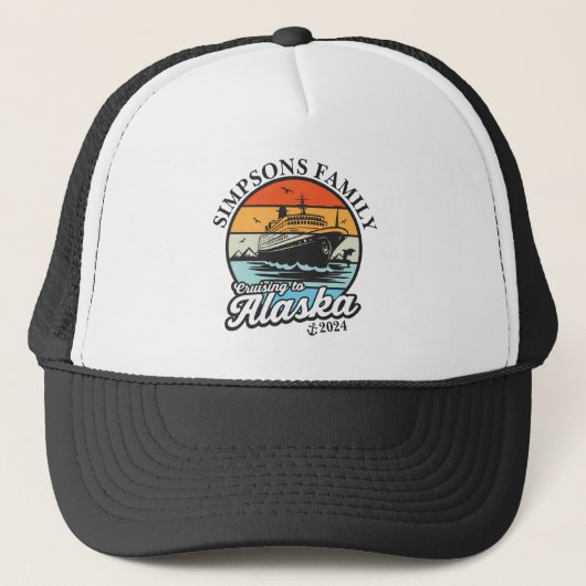 Varen naar Alaska Custom Family Matching Group Trucker Pet (Voorkant)