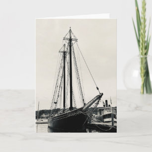 Varen naar het History Tall Ship Photo Wenskaart Kaart