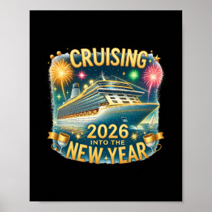 Varen naar het nieuwe jaar 2026 Cruise Vakantie Fi Poster