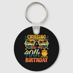 Varen naar mijn 40e verjaardag 40 jaar oud cruise sleutelhanger