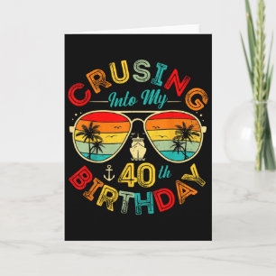 Varen naar mijn 40e verjaardag Cruise schip feest Kaart