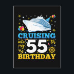 Varen naar mijn 55 verjaardagsfeestje briefkaart<br><div class="desc">Varen naar mijn 55e verjaardagsfeestje 55e verjaardag Funny design cadeau Standaard ansichtkaart Klassieke Collectie.</div>