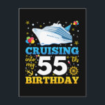 Varen naar mijn 55 verjaardagsfeestje briefkaart<br><div class="desc">Varen naar mijn 55e verjaardagsfeestje 55e verjaardag Funny design cadeau Standaard ansichtkaart Klassieke Collectie.</div>