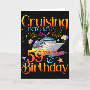 Varen naar mijn 59e verjaardag Cruise 59 jaar oud Kaart
