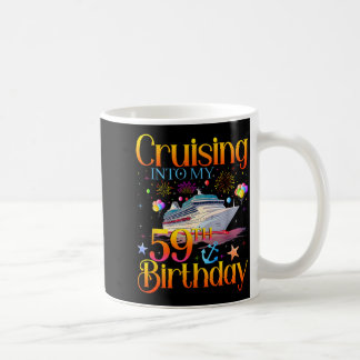 Varen naar mijn 59e verjaardag Cruise 59 jaar oud  Koffiemok