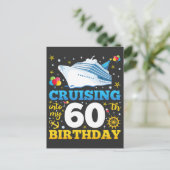 Varen naar mijn 60 verjaardagsfeestje briefkaart (Staand voorkant)