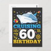 Varen naar mijn 60 verjaardagsfeestje briefkaart (Voorkant / Achterkant)