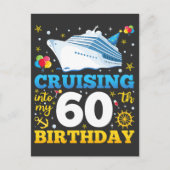 Varen naar mijn 60 verjaardagsfeestje briefkaart (Voorkant)