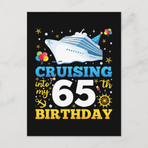 Varen naar mijn 65e verjaardagsfeestje briefkaart