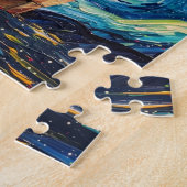 Varen onder de maanpuzzel legpuzzel (Zijkant)
