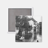 Varen op de rivier Gera bij Erfurt Magneet (Voorkant / Achterkant)