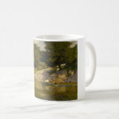 Varen op een meer in Central Park (E.H. Potthast) Koffiemok (Voorkant rechts)