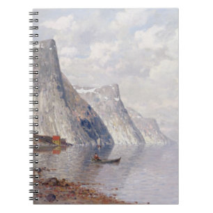 Varen op een Noorse fjord (olieverf op doek) Notitieboek