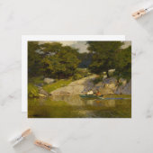 Varen op het meer in Central Park Kaart (Voorkant / Achterkant in situ)