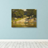 Varen op het meer in Central Park (NYC) Canvas Afdruk (Insitu (Houten vloer))