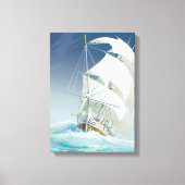 Varen op het Zee 2 Canvas Afdruk (Voorkant)