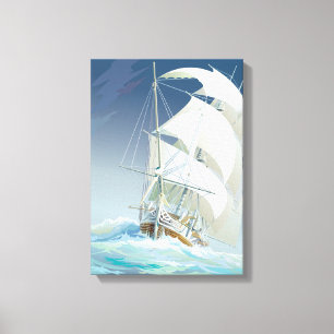 Varen op het Zee 2 Canvas Afdruk