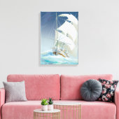 Varen op het Zee 2 Canvas Afdruk (Insitu (Woonkamer))