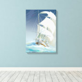 Varen op het Zee 2 Canvas Afdruk (Insitu (Houten vloer))