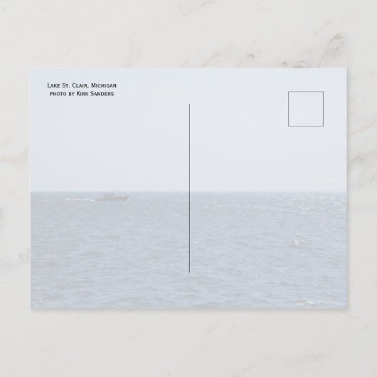 Varen op Lake St. Clair Briefkaart (Achterkant)