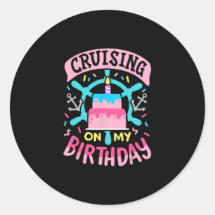 Varen op mijn verjaardag Grappige cruise trip Vaka Ronde Sticker