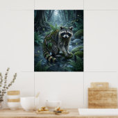 Varen Wasbeer Woud Ondeugendheid Poster (Keuken)