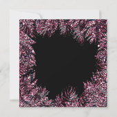 Varenblaadjes omlijst met kristallen Burgundy Roze Kaart (Achterkant)