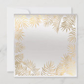 Varenblaadjes omlijst Sepia Goud Metaalachtig Zilv Kaart (Achterkant)