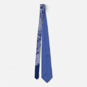 Varenblaadjes textuur schets wit blauw stropdas (Achterkant)