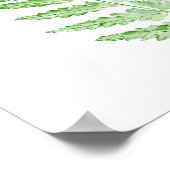 Varenblad groen aquarelprint poster (Hoek)