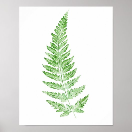 Varenblad groen aquarelprint poster (Voorkant)