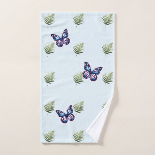Varenbladeren en vlinders handdoek (Handdoek)
