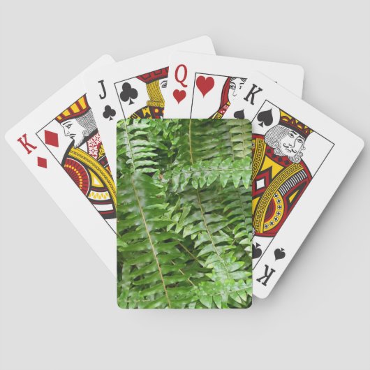 Varenbladeren I Groene Natuur Pokerkaarten (Achterkant)