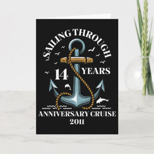 Varend door 14 jaar huwelijksjubileum Cruise Kaart