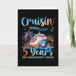 Varend door 5 jaar 5e verjaardag Cruise Reis Kaart