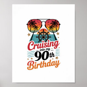 Varend mijn 90e verjaardag tegemoet poster