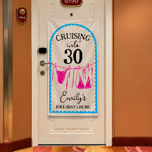 Varend naar 30 Verjaardags Cruise Banner Deur Deco