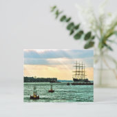 Varend schip Peking onder slepen Briefkaart (Staand voorkant)