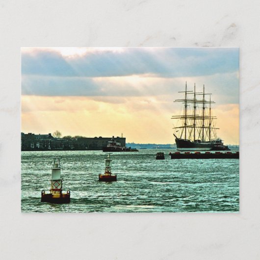 Varend schip Peking onder slepen Briefkaart (Voorkant)