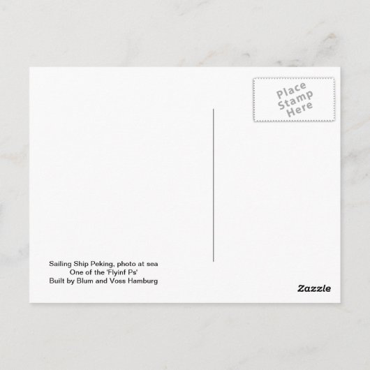 Varend schip Peking op zee Briefkaart (Achterkant)