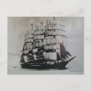 Varend schip Peking op zee Briefkaart