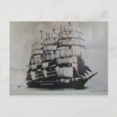 Varend schip Peking op zee Briefkaart (Voorkant)