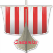 Varend Vikingschip Thunder_Cove Sticker (Voorkant)