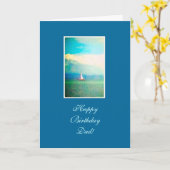 Varende boot - de verjaardag van de papa kaart (Gele Bloem)