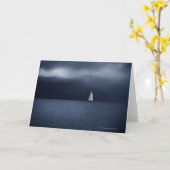 Varende boot in stormachtig weer in Schot Kaart (Gele Bloem)