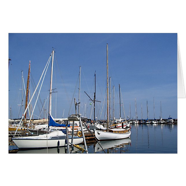 Varende boten in de haven (Voorkant Horizontaal)